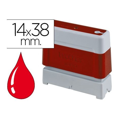 Pack 6 Sellos Original BROTHER 14 x 38 mm Rojo - PR1438R6P