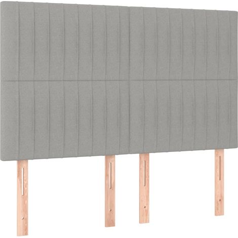 Maison Exclusive - Cabecero de cama gris claro 144x5x118/128 cm d (1/5)