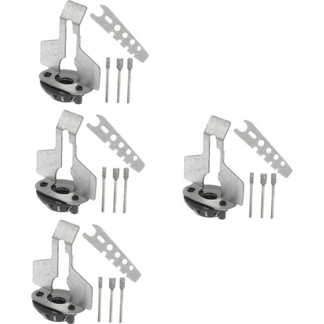 4ensembles Kit Affûtage pour Tronçonneuse avec Accessoire De Meulage Et Adaptateur De Fichier Outil De Précision pour Affûtage De Chaîne Et Lames Compatible avec Plusieurs (1/5)