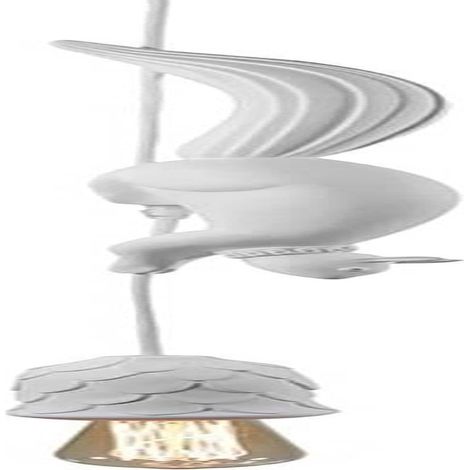 Plafonnier écureuil en résine pour chambre d'enfant, mini suspension animalière, blanc (1/4)