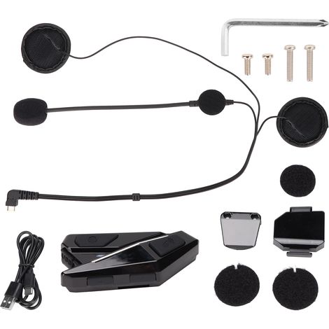 Ultradünne, wasserdichte, geräuschunterdrückende kabellose Bluetooth-Kopfhörer für Motorradhelme (1/5)