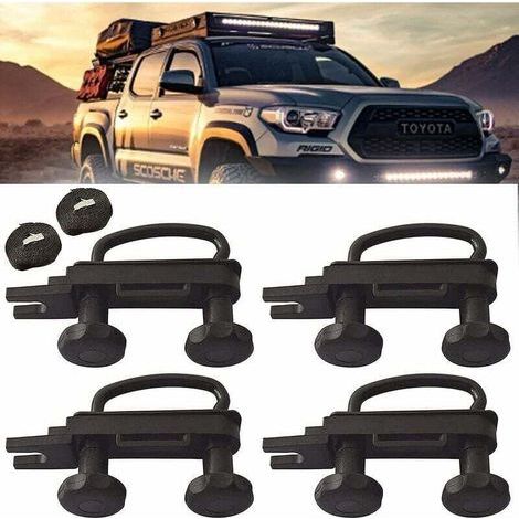 Lot de 4 fixations en U pour coffre de toit de voiture - Kit de montage - Vis en U - Avec 8 écrous de blocage Heavy Duty - Support de coffre de toit - Kit d'accessoires d'installation，Superma,de DEBUN (1/5)