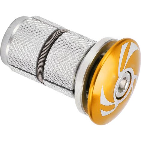 Bouchon de Compression pour Fourche Vélo, Plug d'Expansion Tube de Direction, Compatible VTT et Route, Finition Dorée