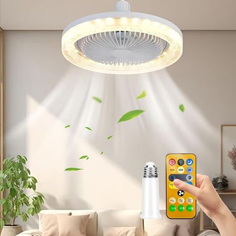 Lampe Ventilateur Plafond,Luminaire Ventilateur Plafonnier,Lustre Silencieux Silencieux Avec Lumiere et Telecommande,Ventilo Plafond Avec Lumière (Aromatherapie) (1/5)