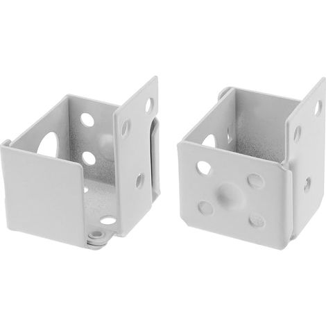 Supports de Boîte pour Store Vénitien Stores de Fenêtre Support de Support de Rail de Tête en Métal 2.5cmx2.5cm/1x1 Pouce pour Mini Stores de 1 Pouce, Blanc (1/3)
