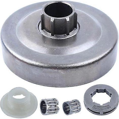 Kit d'embrayage à tambour 3/8" avec roulement et vis sans fin, compatible avec les modèles Husqvarna 357XP, 359, 346XP, 350, 353 et 351. (1/4)