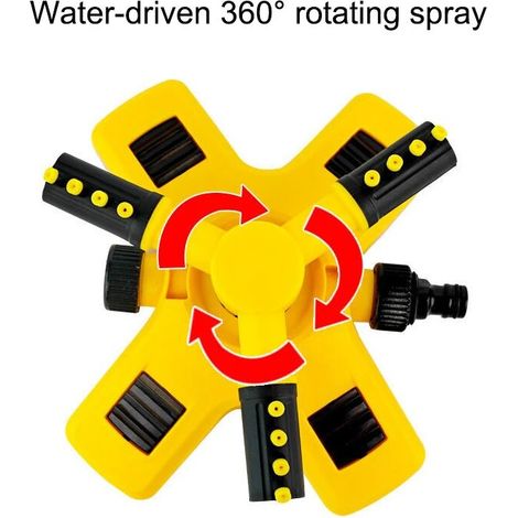 Ensemble d'arroseurs de jardin automatiques rotatifs à 360 degrés pour grandes surfaces de pelouse, idéaux pour l'irrigation des plantes et les jeux d'enfants (5 pièces/ensemble)-AquaForge (1/5)