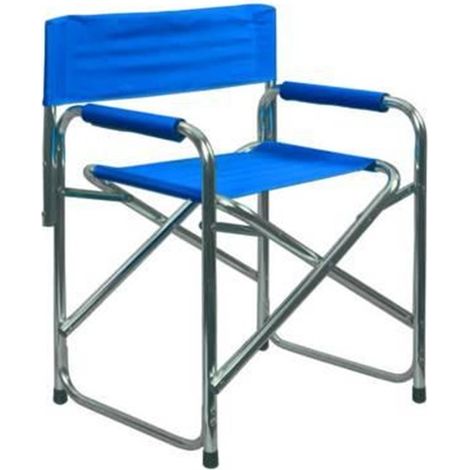 SEDIA REGISTA IN ALLUMINIO BLU IN ALLUMINIO  cm.56x47x78h. (1/2)