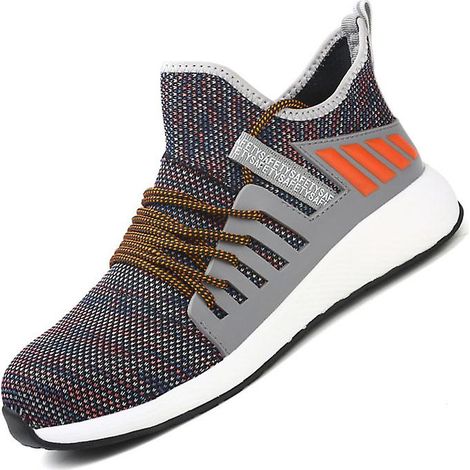Men's Steel Toe Safety Work Shoes Indestructible Air Mesh Breathable Safety Sneakers Anti-smashing Protective Boots (1/5)
