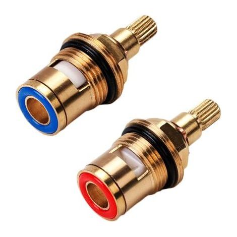 FENOPLASTICALot de 2 cartouches à disque en céramique pour robinet de salle de bain ou de cuisine (51 x 18 mm) (1/4)