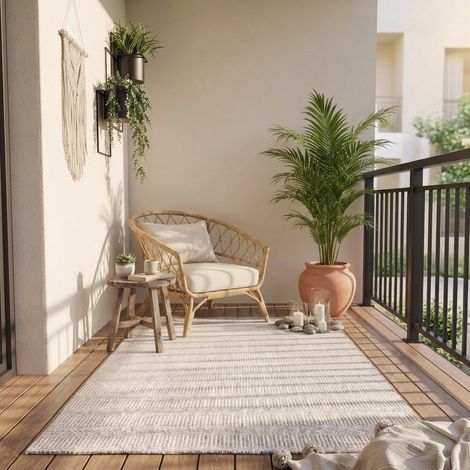 Tapis d'intérieur/extérieur Heaven - 290x190cm, Rectangular - 100% Recyclé - Tissé main - Marron (1/5)