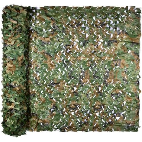 Filet de protection solaire camouflage - 400 x 300 cm - Filet camouflage - Camo - Filet de jardin - Filet d'ombrage camouflage pour la protection solaire - Toile d'ombrage - Camonet - Pour usage extér (1/5)