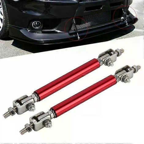 Barres télescopiques de modification pour voiture - Tiges avant et arrière réglables, 7,5 cm, rouge (1/5)