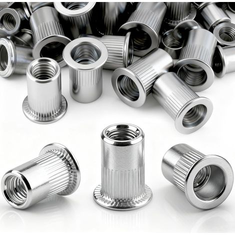 60 Pièces Ecrou A Sertir M8 Insert M8 x18mm Écrou à Riveter (1/5)