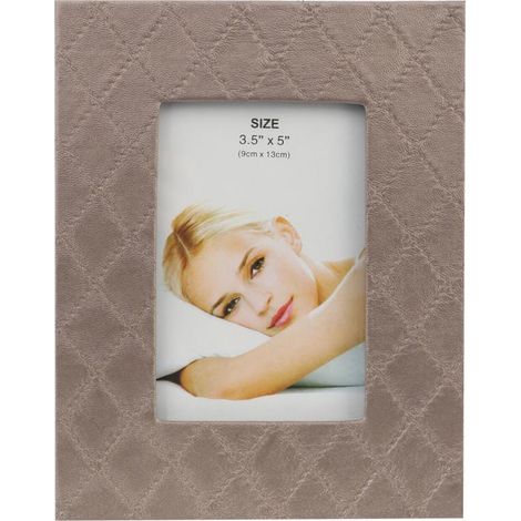 Cornice portafoto da terra con rivestimento in similpelle, 15x19 cm. (1/3)