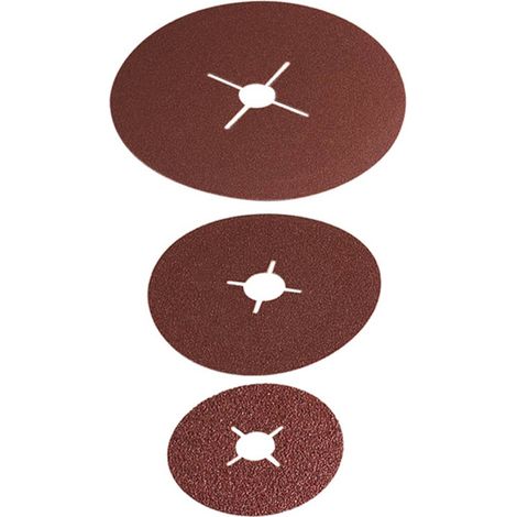 Wolfcraft 8WH60000CJ07 Papier abrasif pour plateau de ponçage non perforé Grain 24, 40, 60, 100 (Ø) 115 mm 20 pc(s) (1/2)