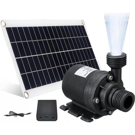 Pompe à Eau Solaire 50W 800L/H DC12V Noir Classique