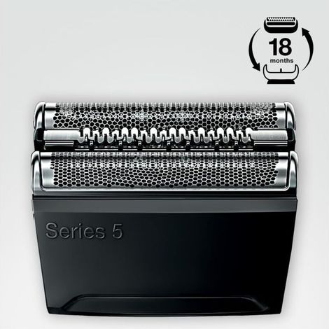 Braun 52S Argentée, Tête De Rasoir De Rechange, Pour Rasoir Électrique Braun Series 5 (1/2)