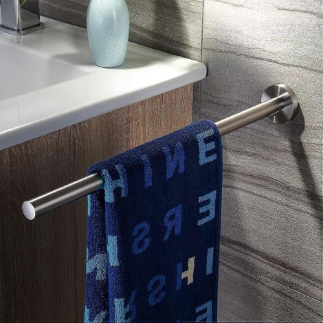 Porte-serviettes mural 40 cm, acier inoxydable brossé