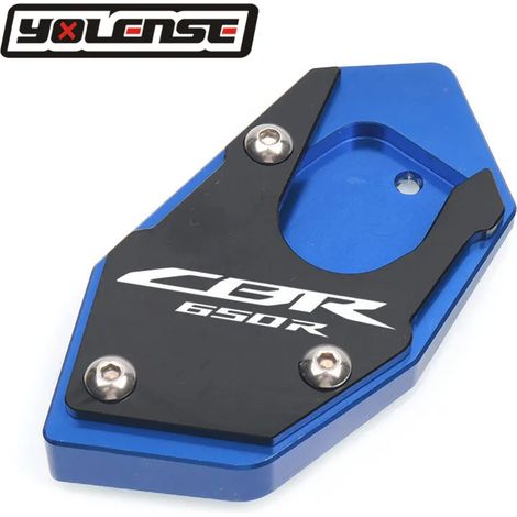 (Bleu-CBR650R) Compatible avec HONDA CBR650R CB CBR 650R CB650R CBR650 R Moto Béquille latérale CNC Extension de béquille Plaque de support Agrandit la béquille maxpower (1/4)