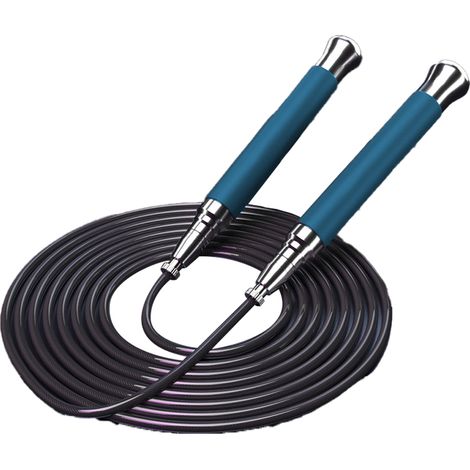 Corde à Sauter - Roulements Doubles Intégrés - Longueur Réglable - Poignées en Alliage d'Aluminium avec Grip Silicone - 1 Pièce (1/5)