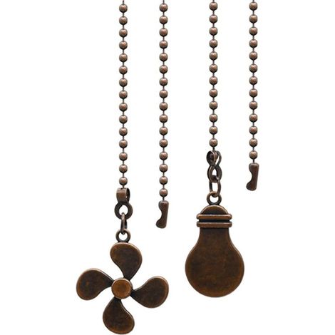 Accessoire Ventilateur Plafond Bronze – Rallonge, Poignée Commande, Cordon Traction – Pour Lampes – 4 Feuilles – Amazon Cross-Border