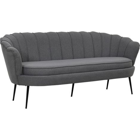 Canapé 3 Places en Tissu "Calais" 180cm Gris (1/5)