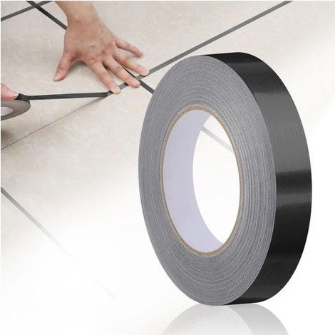 Ruban de Joint de Carrelage,Bande Autocollant Imperméable pour Décorer Murs,Plafonds,Portes et Armoires,noir,1cm5m (1/5)