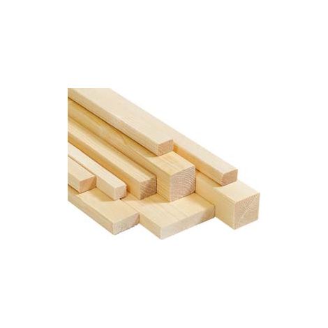 LISTELLO PIALLATO 4 LATI IN ABETE- - mm.25x55x2000 - 8 pezzi PIRCHER