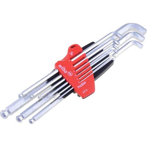 Kit 9 cles Allen en acier chrome-vanadium - 5.528 mm