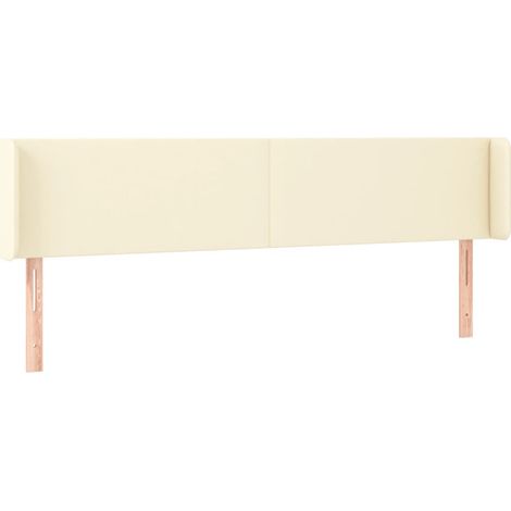 Maison Exclusive - Testiera ad Orecchio Crema 203x16x78/88 cm in Similpelle