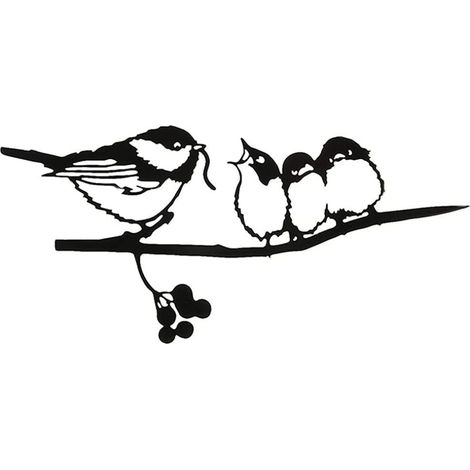 Silhouette Oiseau En Acier - 1 mm Épaisseur - Résistant Aux Intempéries - Pour Jardin Extérieur Terrasse Arrière-Cour - Lot De 1 (1/5)