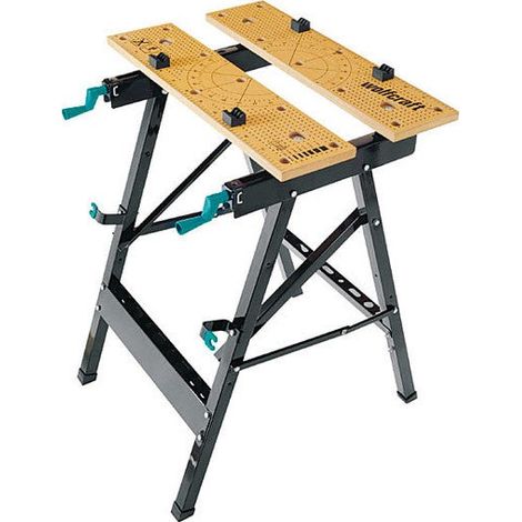Wolfcraft – Établi modulable pliant 62.5 x 44.5 cm – Charge max 125 kg – Plateau en MDF – Pour espaces confinés et chantiers humides