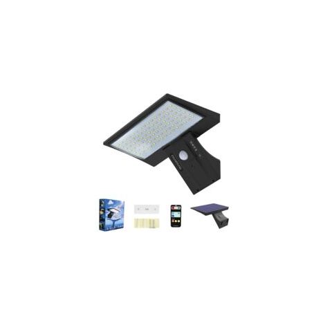 Lámpara solar exterior, sensor de movimiento de 2600 mAh, resistente al agua, inalámbrica, para jardín. Batería reemplazable - Crezuo