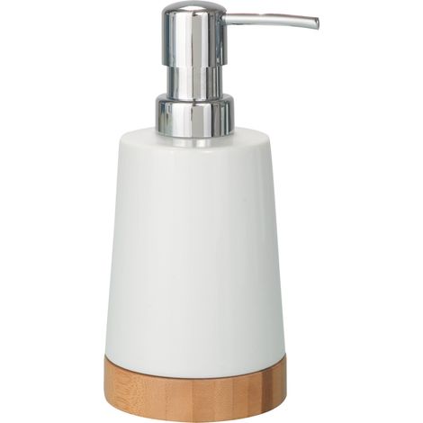 WENKO Dispensador de jabón líquido dosificador baño cocina jabón Bamboo 330 ml (1/2)