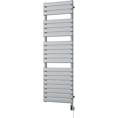 Typhoon Silver Electric Towel Rail 1564mm x 500mm – 900W Thermostatic WiFi Heated Bathroom Radiator (1/3)