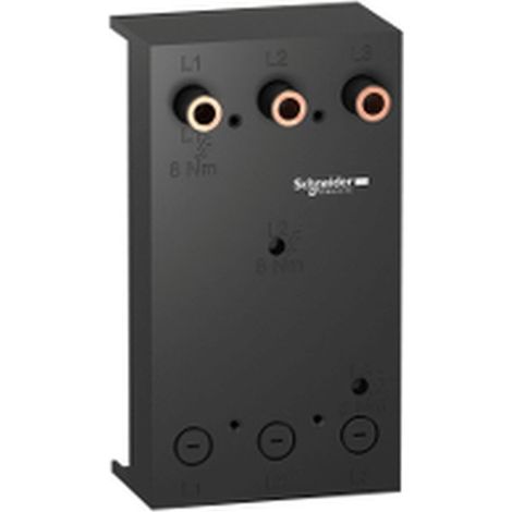 Adaptador para sistema de barras distribución LINERGY 3P 250A, medidas 104x190x63 mm, IP20