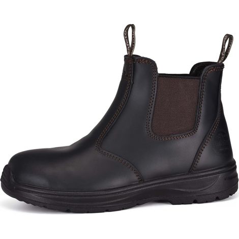 Botas Chelsea sin cordones para mujer - Punta de acero Antiperforación Resistente al aceite/agua ESD Piel transpirable S3 (1/5)