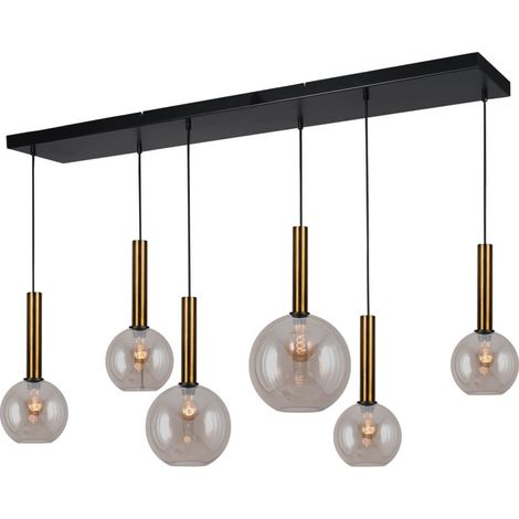 Lampe suspendue Bella 2 Laiton antique avec verre doré - 2981-10-130-25-602411 (1/3)