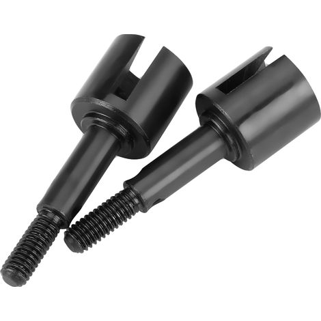 2 essieux de roue en alliage d'aluminium pour voiture RC HIMOTO 1/10 E10MTL/E10MT/E10BP (noir) (1/5)