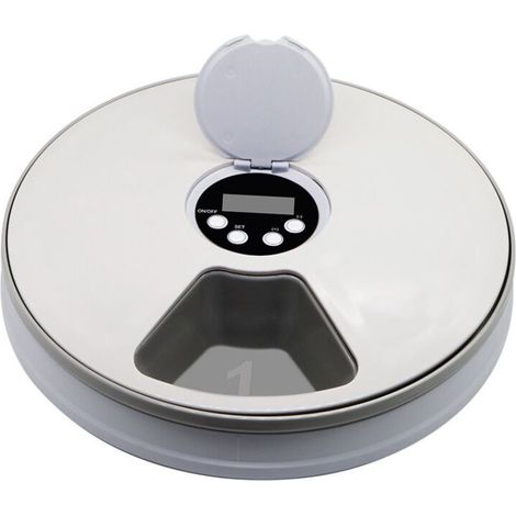 Mangeoire programmable pour chiens et chats Mangeoire automatique pour animaux de compagnie Rappels de musique pour chats et chiens Alimentation intelligente (1/4)
