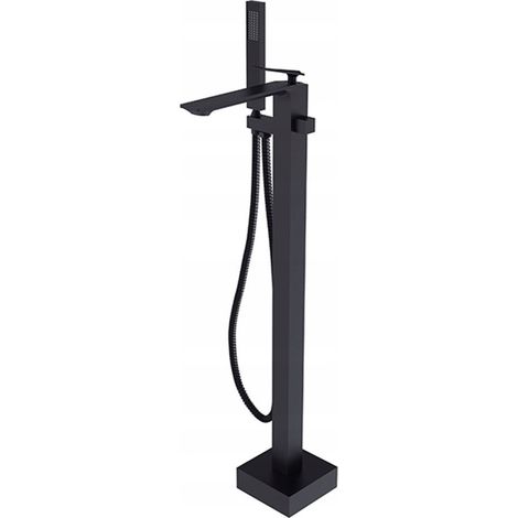 Aspira schwarze Stand-Badewannenarmatur von Besco (1/3)