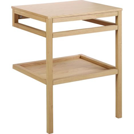 Mob-In – Meuble sous vasque simple chêne 60 cm – Largeur 58 cm – Hauteur 78 cm – Profondeur 48 cm – Structure ouverte avec étagères