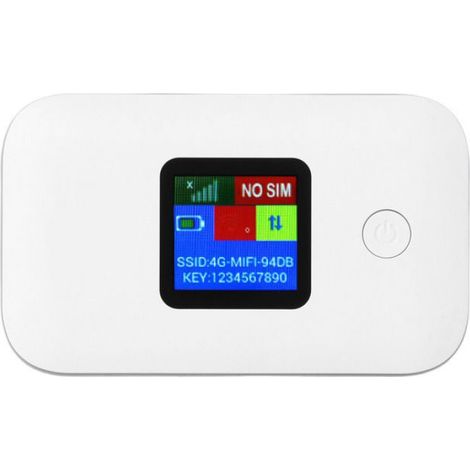Modem WiFi 4G LTE - 300 Mbps - Compatible 4G LTE B1 B3 B5 B8 B38 B39 B40 B41 - Jusqu'à 10 Appareils - Batterie 3000 mAh - 1 Pièce (1/5)