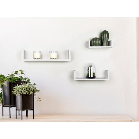 Wandregal ABBIGAIL 3er Set in Weiß, in 3 Größen (1/5)