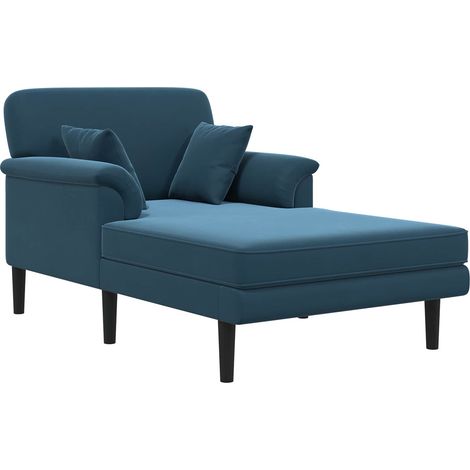 Chaise longue Azul Terciopelo vidaXL (1/5)