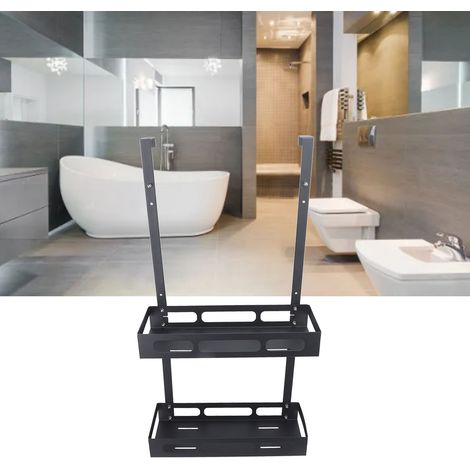 Duschablage, Badezimmerwandkorb, Toilettenartikelablage, zweistöckiges Badezimmerregal (Typ B) (1/5)