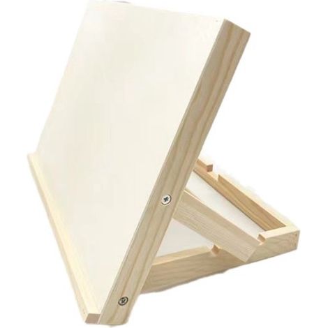 Chevalet en bois réglable, planche à dessin portable de table pour peinture à l'huile et aquarelle, croquis et dessin, convenant aux étudiants et aux professionnels. (1/2)