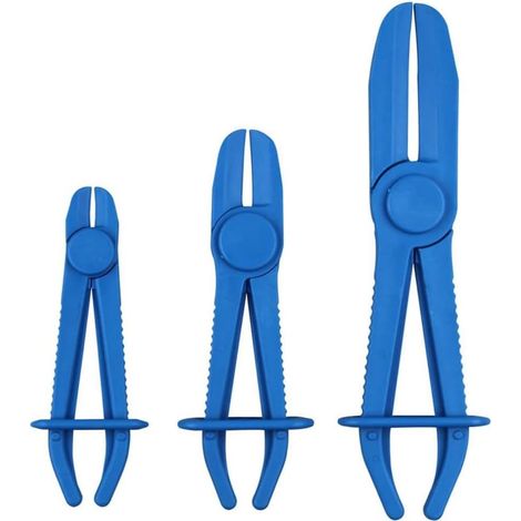 3 Pièces Pince à Pincer les Tuyaux, de Pinces de Serrage pour Tuyaux Flexibles, Conduites de Gaz, Radiateur, Frein, Liquide de Refroidissement Facile à Utiliser Bleu (1/5)