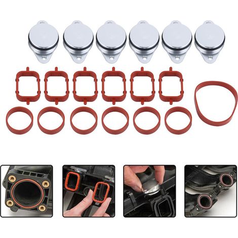 Kit guarnizioni collettore di aspirazione per BMW 320d 330d 520d 525d 530d 730d, 6x33mm, valvola a farfalla Diesel-Crezuo